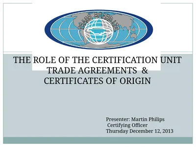 The Role of THE certification unit TRADE