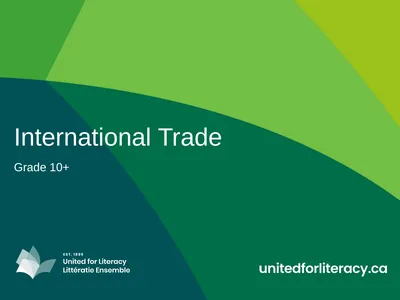 International Trade Grade 10+ A Special Note for
