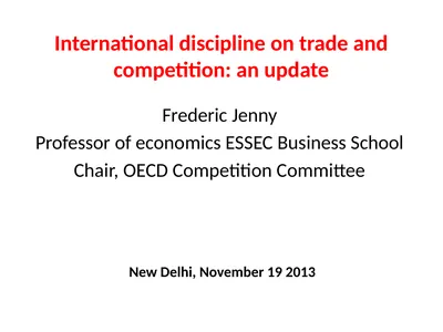 International discipline on trade and competition: