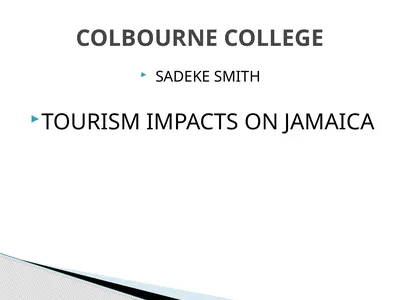 SADEKE SMITH TOURISM IMPACTS ON JAMAICA COLBOURNE