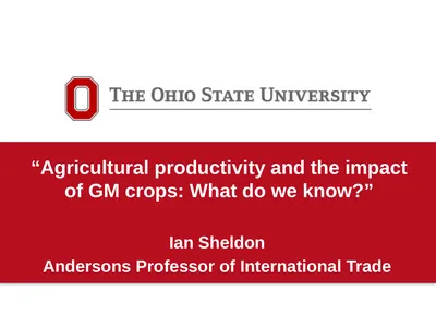 “Agricultural productivity and the impact of GM