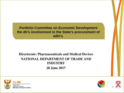 Portfolio Committee on Economic Development the