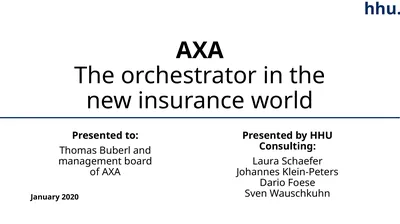 AXA The orchestrator in the new insurance world