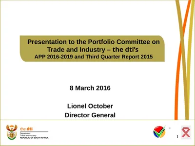 Presentation to the Portfolio Committee on Trade