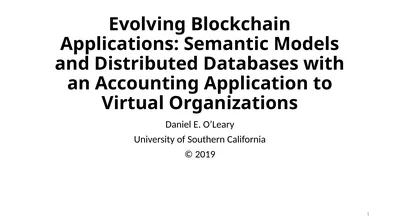 Evolving Blockchain Applications: Semantic Models