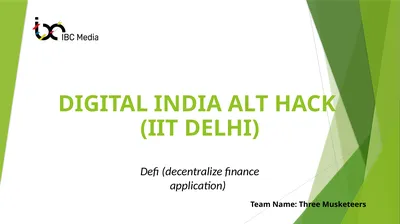 DIGITAL INDIA ALT HACK (IIT DELHI) Team Name: