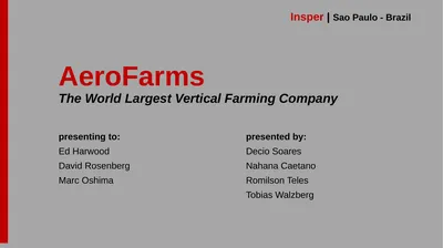 AeroFarms The World Largest Vertical Farming