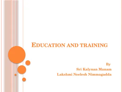 Education and training By Sri Kalynan Manam