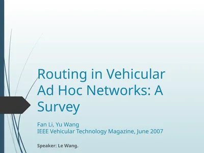 Routing in Vehicular Ad Hoc Networks: A Survey Fan