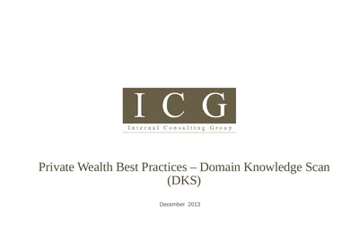 Private Wealth Best Practices – Domain Knowledge