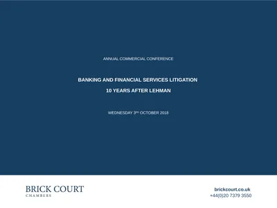 ANNUAL COMMERCIAL CONFERENCE Banking and financial
