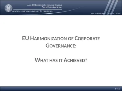 1 von EU Harmonization of Corporate Governance:
