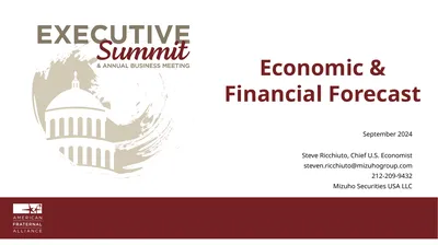 Economic & Financial Forecast September 2024 Steve