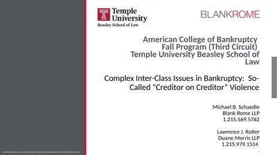 American College of Bankruptcy Fall Program (Third