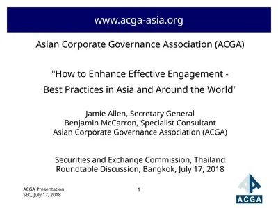 www.acga-asia.org Asian Corporate Governance