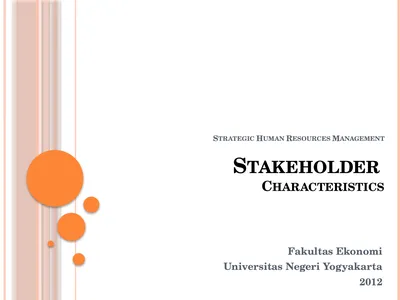 Strategic Human Resources Management Stakeholder