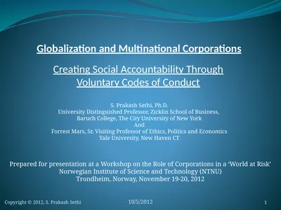 Globalization and Multinational Corporations