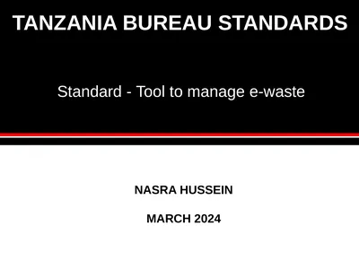 1 TANZANIA BUREAU STANDARDS NASRA HUSSEIN MARCH