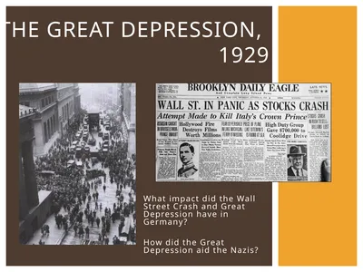 What impact did the Wall Street Crash and Great