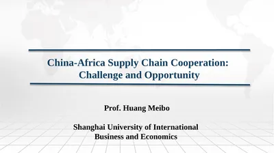 China-Africa Supply Chain Cooperation: Challenge