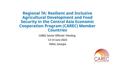 CAREC Senior Officials’ Meeting 13-14 June 2023