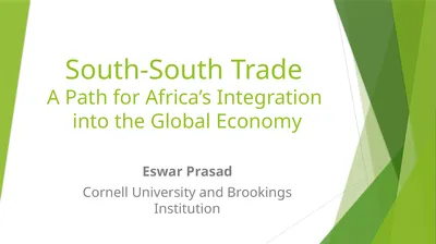 South-South Trade A Path for Africa’s Integration