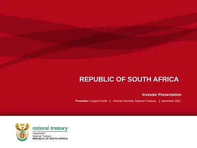 1 REPUBLIC OF SOUTH AFRICA Investor Presentation