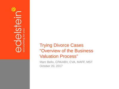 Trying Divorce Cases “Overview of the Business