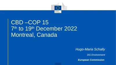 CBD –COP 15 7th to 19th December 2022 Montreal,