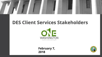 DES Client Services Stakeholders February 7, 2018