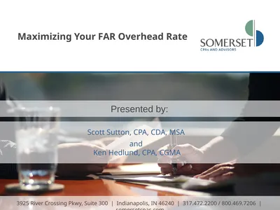 Maximizing Your FAR Overhead Rate Scott Sutton,