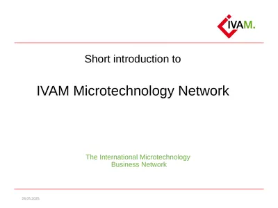 Short introduction to IVAM Microtechnology Network
