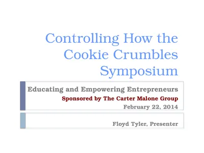 Controlling How the Cookie Crumbles Symposium