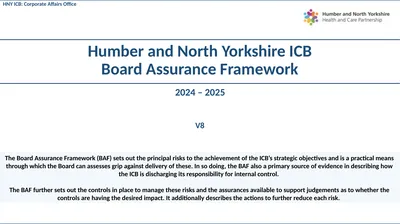 Humber and North Yorkshire ICB Board Assurance