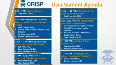 User Summit Agenda 8:45 – 9 AM Opening Remarks