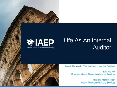 Life As An Internal Auditor Brought to you by The