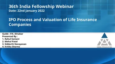 IPO Process and Valuation of Life Insurance