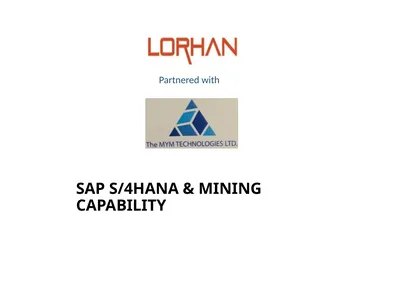 SAP S/4HANA & MINING CAPABILITY Partnered with