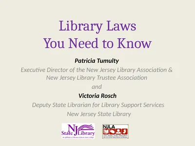 Library Laws You Need to Know Patricia Tumulty