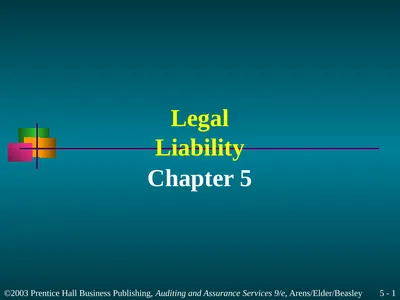 Legal Liability Chapter 5 Learning Objective 1