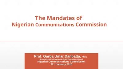 Prof. Garba Umar Danbatta, FNSE (Executive Vice