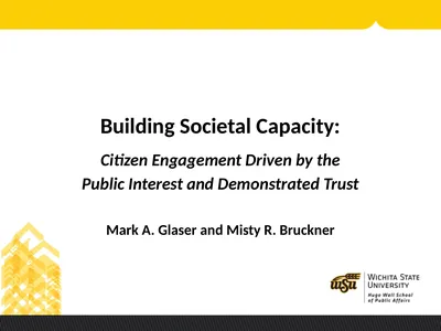 Building Societal Capacity: Citizen Engagement