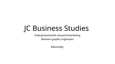 JC Business Studies Enterprise/market