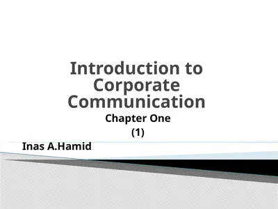 Introduction to Corporate Communication Chapter