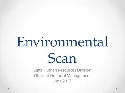Environmental Scan State Human Resources Division
