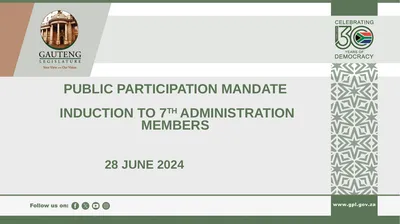 PUBLIC PARTICIPATION MANDATE INDUCTION TO 7TH