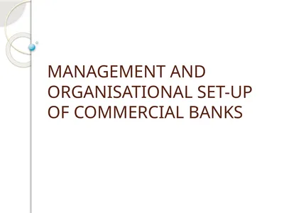 MANAGEMENT AND ORGANISATIONAL SET-UP OF COMMERCIAL