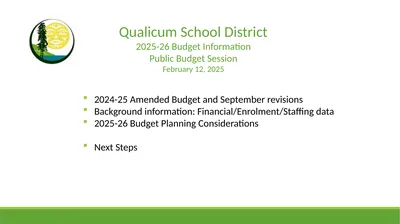 Qualicum School District 2025-26 Budget