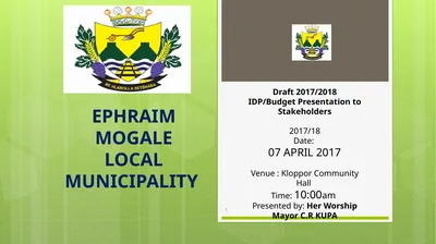 EPHRAIM MOGALE LOCAL MUNICIPALITY 1 Draft