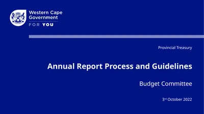 Annual Report Process and Guidelines Budget